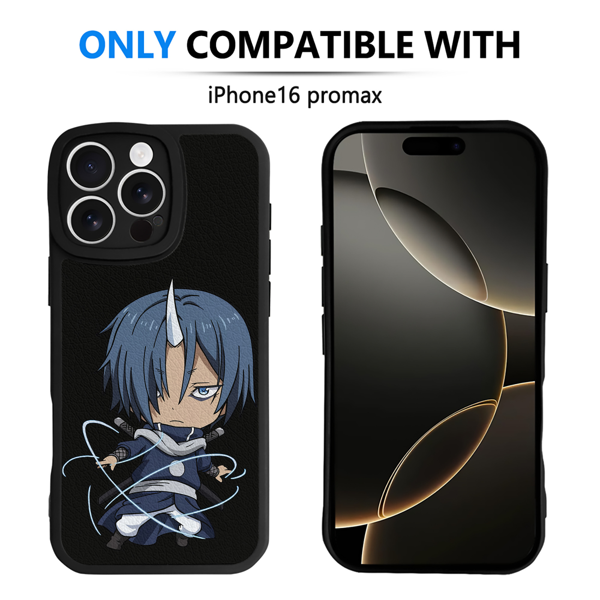 （画像用） 転スラ Regarding Reincarnated to Slime 【iPhone 16シリーズ対応】シリコンスマホケース（レザー調） 材質：シリコン